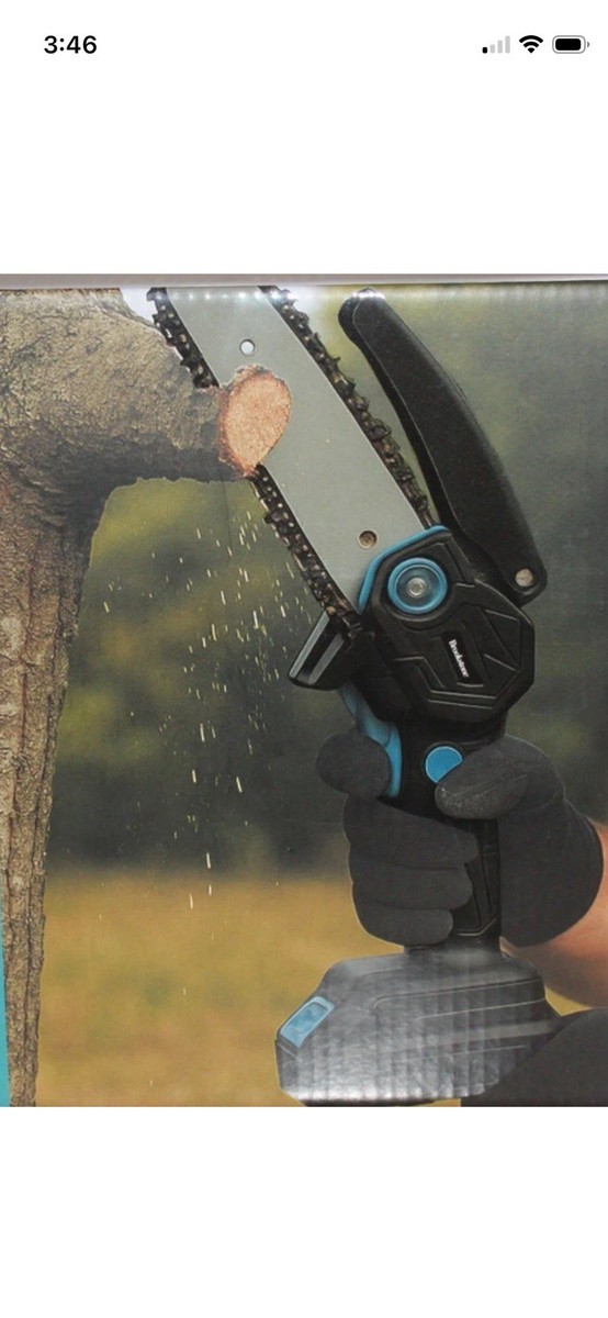 NEW Brookstone Mini Electric Chainsaw 400W 8M/S Chain speed