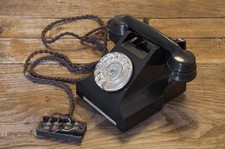 Telefono Antico Vintage GPO 332L in bachelite Nero anni '30
