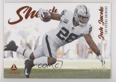 2022 Panini Luminance Sheesh Orange 20/100 Josh Jacobs #SHS-JJO 03ld