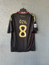 Germany Ozil Soccer Jersey Black 2010 Size L Fit