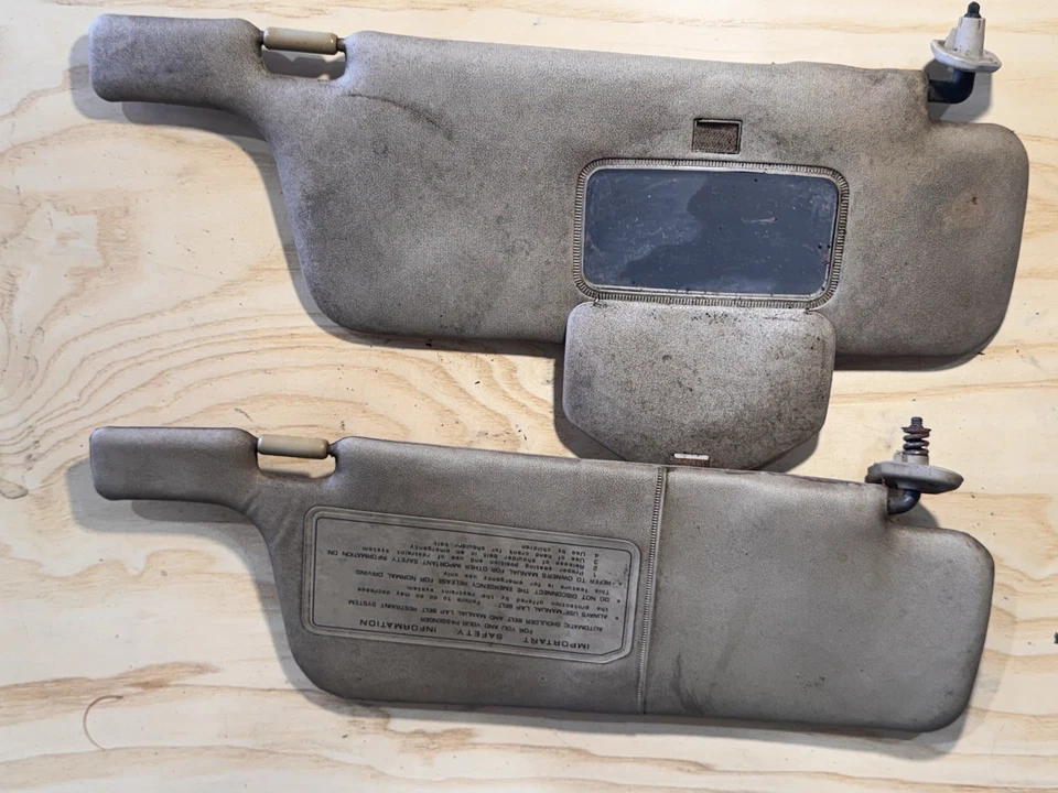 Par de parasoles originales 89-94 Nissan 240SX S13 - necesitan trabajo OEM color bronceado Ish Foto 4 de 4