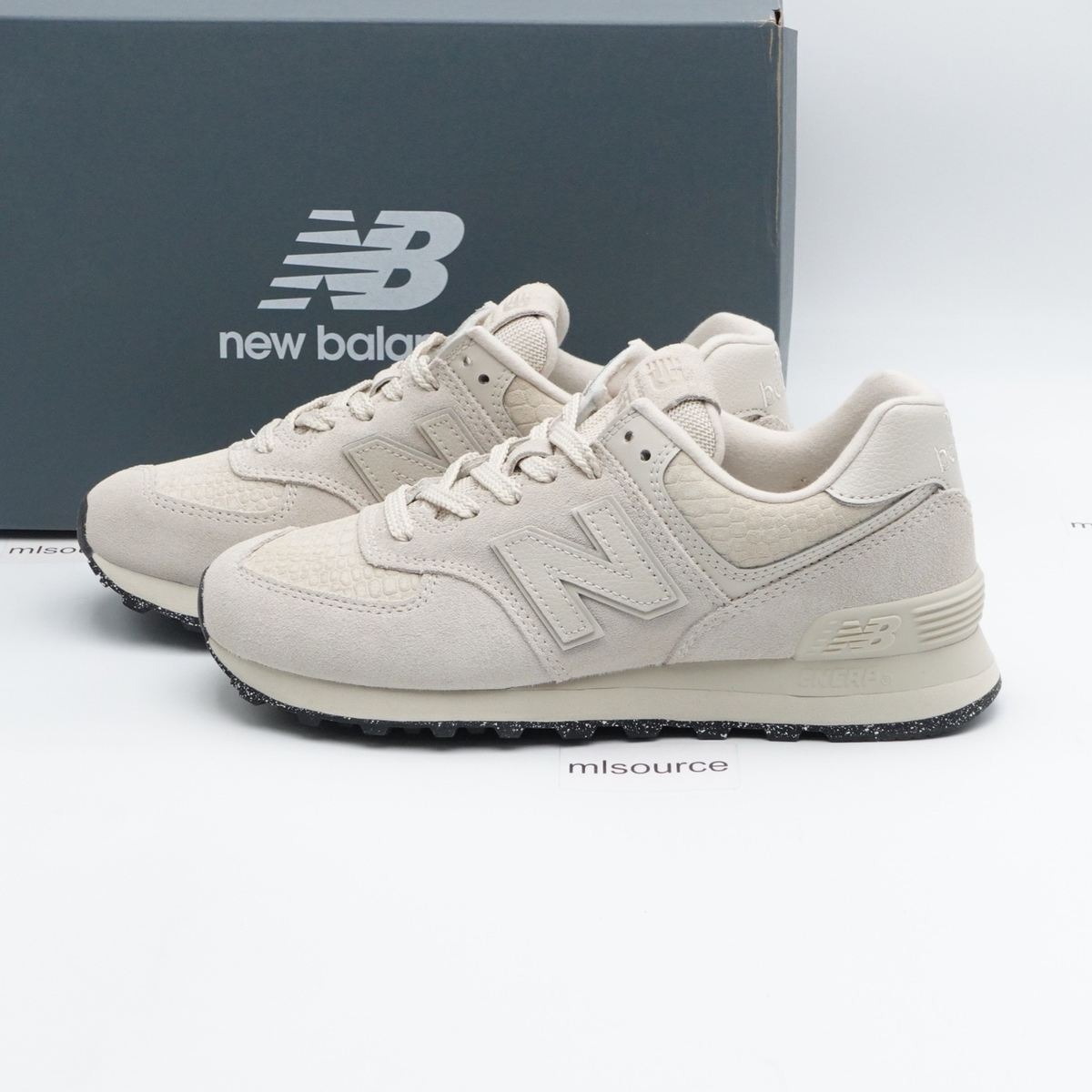 Size 8.5 - New Balance 574 White Bone Croc W for sale online | eBay