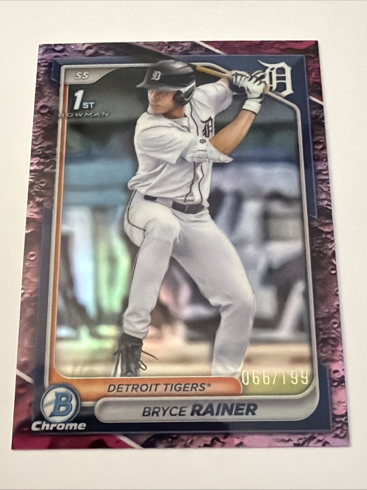 2024 Bowman Draft Chrome Fuchsia Luna Refractor #BDC-86 Bryce Rainer /199