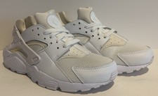 Nike Air Huarache Youth Size 5.5Y Triple White Running Shoes 654275-110