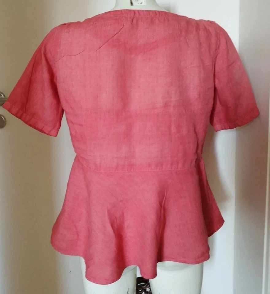 ELEMENTE CLEMENTE  Kurzarm Leinen Bluse orange Gr. 1 (DE 38/40)  🧡  - Bild 2 von 4