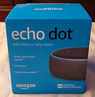 Amazon Echo Dot (3rd Gen) Smart Speaker Alexa, Bluetooth Wi-Fi Voice, Black