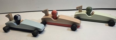 Hearth & Hand with magnolia Wooden Pull Back Race Cars
