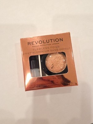 REVOLUTION Makeup London Flawless Foils Rebound Eye Foil Shadow Palette Gold NIB