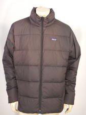NWT Patagonia Men's SILENT DOWN Puffer Jacket Black SUN FADE and LOGO Size XL