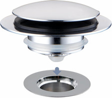 Chrome Plated Universal Tub Dain Stopper, Pop up Bath Drain Tip Toe Bathtub Dra