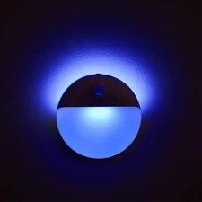 2 Pack Blue Battery Night Light, Motion Activated Stick on Lights, 2.6 Small ...