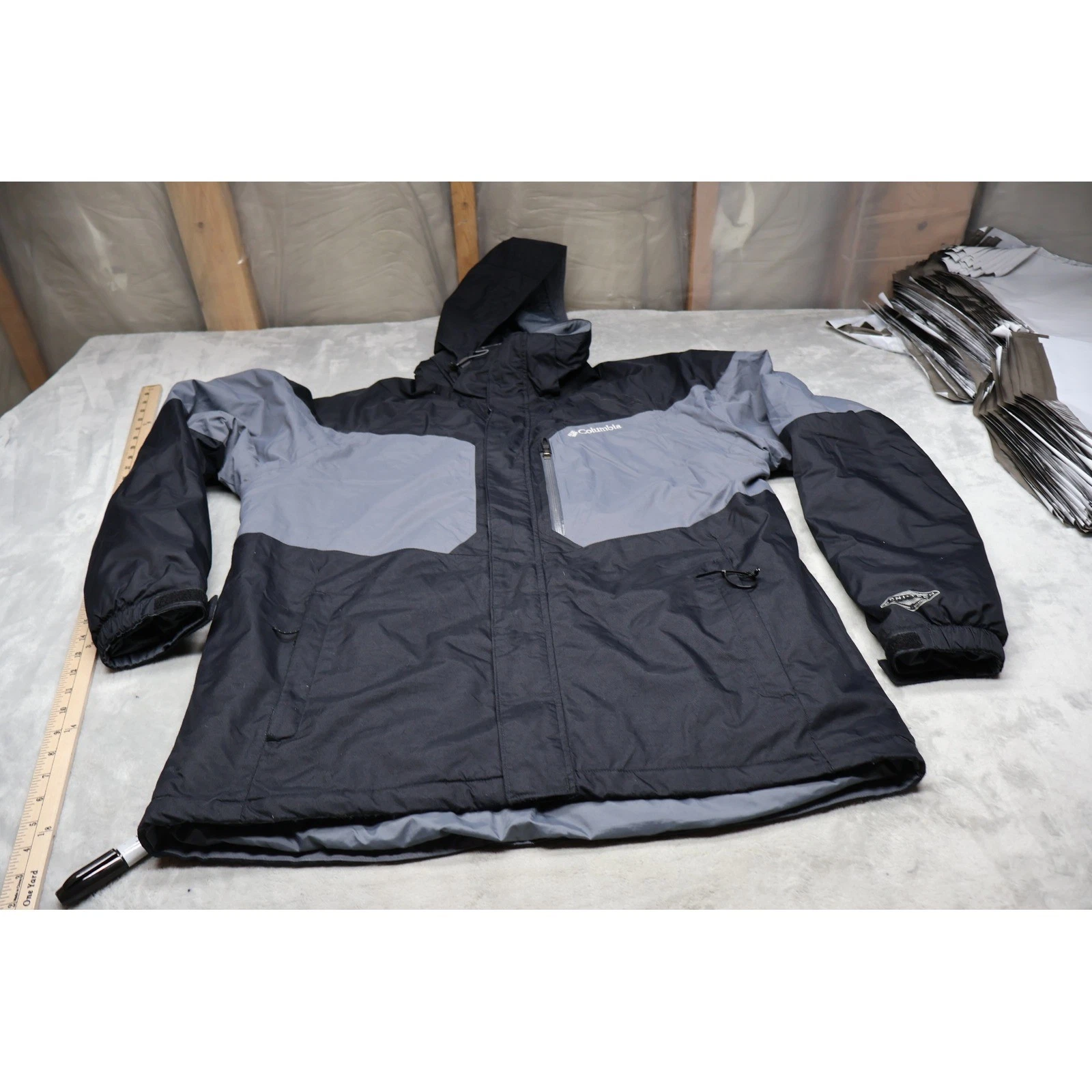 Columbia Cubist III Jacket Mens XL Black Omni-Heat Insulated Winter Waterproof
