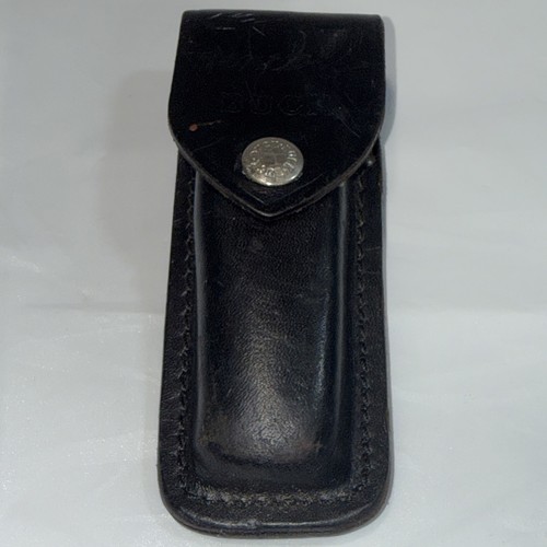 Buck 110 schwarze Lederscheide 4-7/8" Taschenmesser Vintage