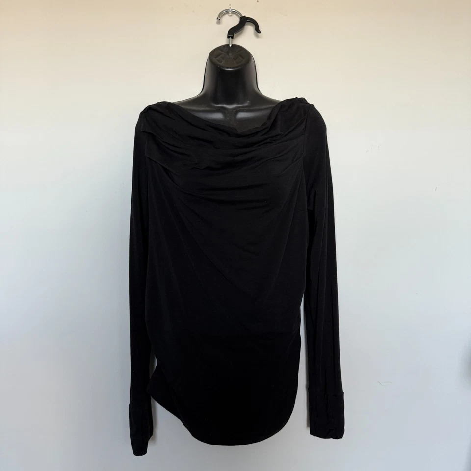 Top MARCELLA Mujer XL Negro Hombro Descubierto Acanalado Silencioso Lujo Minimalista Citycore Foto 2 de 4