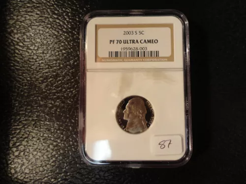 2003-S JEFFERSON NICKEL NGC PF 70 ULTRA CAMEO- FROSTY