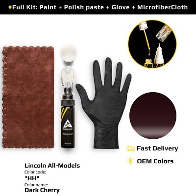 Touch up Paint for Lincoln Code: HH Dark Cherry Fast Drying Scratch Repair