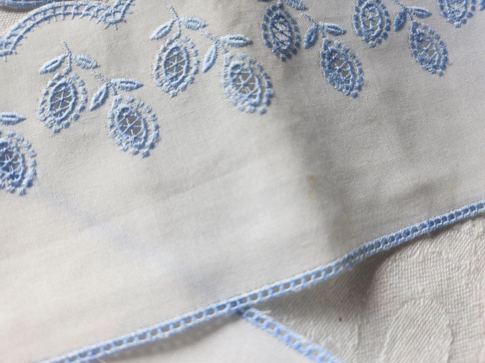 bordure galon feston bleu broderie au mètre sur 8,5 cm B6 - Photo 2/4