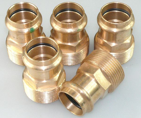 "5 X Viega Sanpress ÜBergangsstÜCk 28 Mm X 1 1/4\" Ag Pressfittinge Profipress"-image