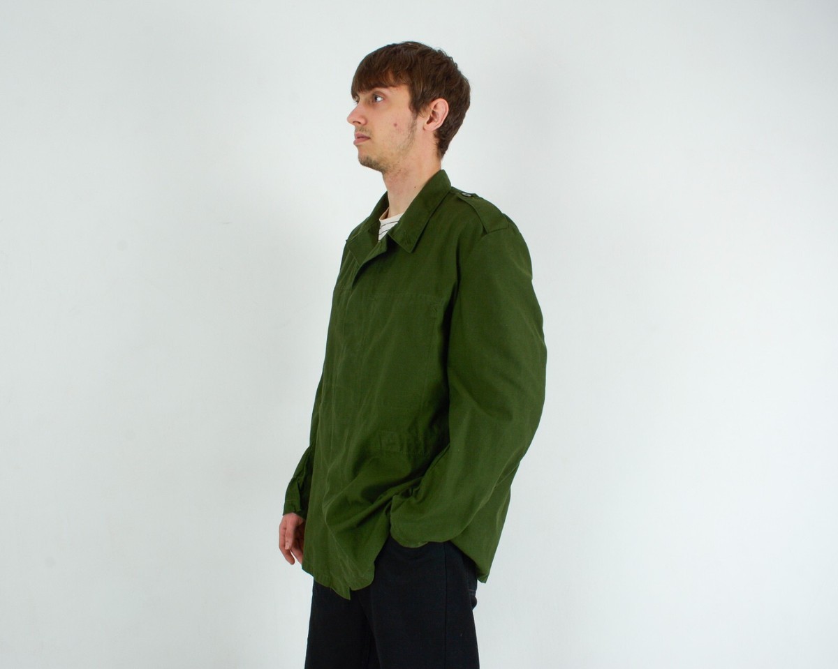 Sweden 70's Mens M Army Jacket C50 Coat Blazer Green