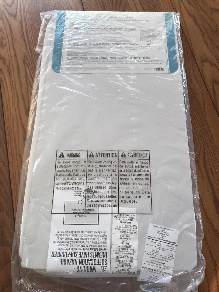 Almofada de berço branca por Koala Baby Essentials 27 polegadas X 14,5 pol X 1 pol. envio N 24h - Imagem 3 de 4