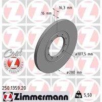 2X Zimmermann Bremsscheibe 250.1359.20