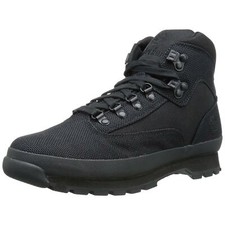 NEW Mens Timberland Boot All Black Mono Mesh Euro Hiker Boots RARE 12