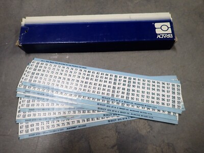 NEW - Brady Wire Marker Cards WM-67-99, box of 25