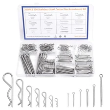 Cotter Pin Assortment Kit - 200 Pcs Hardware Pins Set304 Stainless Steel Kotter