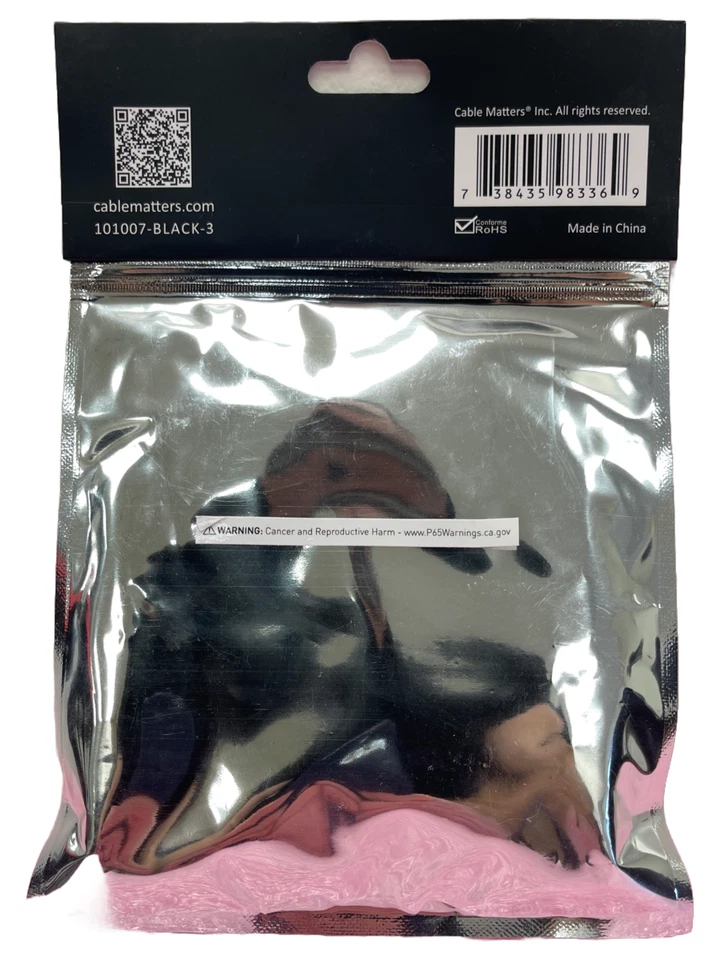 Cable Matters 4k Mini DisplayPort to DisplayPort Cable - Mac / PC - 3 ft - NEW - Image 2 of 2