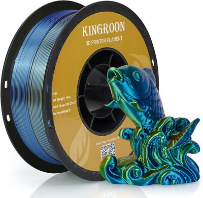 3D Drucker Silk PLA 1KG 1.75mm Dreufarbig Printer Filament Bündel Spule FDM