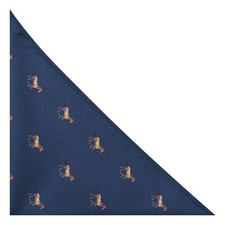Navy Blue Embroidered Horse Pocket Square, Handkerchief