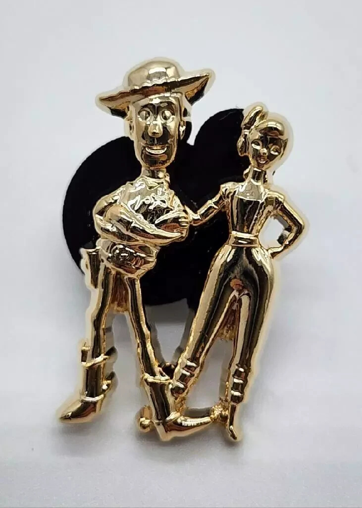 WDW Walt Disney World 50th Gold Statue Tiny Kingdom Mystery Woody Bo Peep Pin