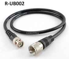 2ft RG8x Coax UHF PL259 Male BNC Male Plug 50 ohm Antenna Ham Radio Cable