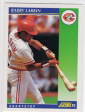 Barry Larkin 1992 Score Baseball Base Common #100 Cincinnati Reds