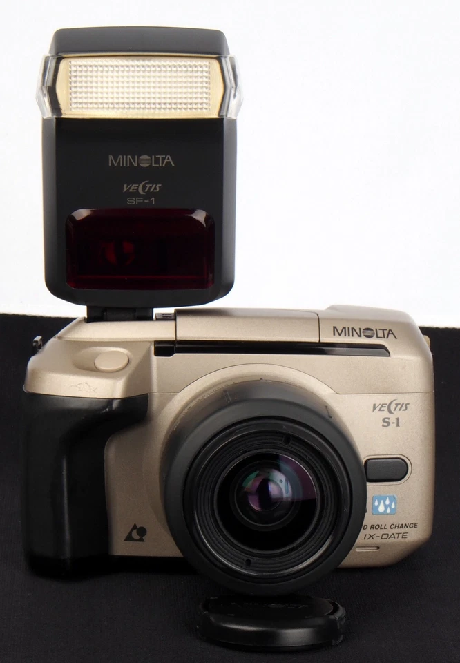 NMIB Minolta Vectis S-1 APS Film AF SLR c/w 28-56mm f/4-5.6 V Lens & Flash Kit - Image 4 of 4