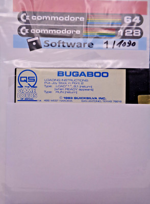 COMMODORE 64/128 -- BUGABOO (QUICKSILVA - DISK)