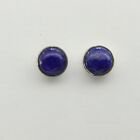 Earrings - 925 Sterling Silver #1e Blue Lapis Lazuli Post / Stud