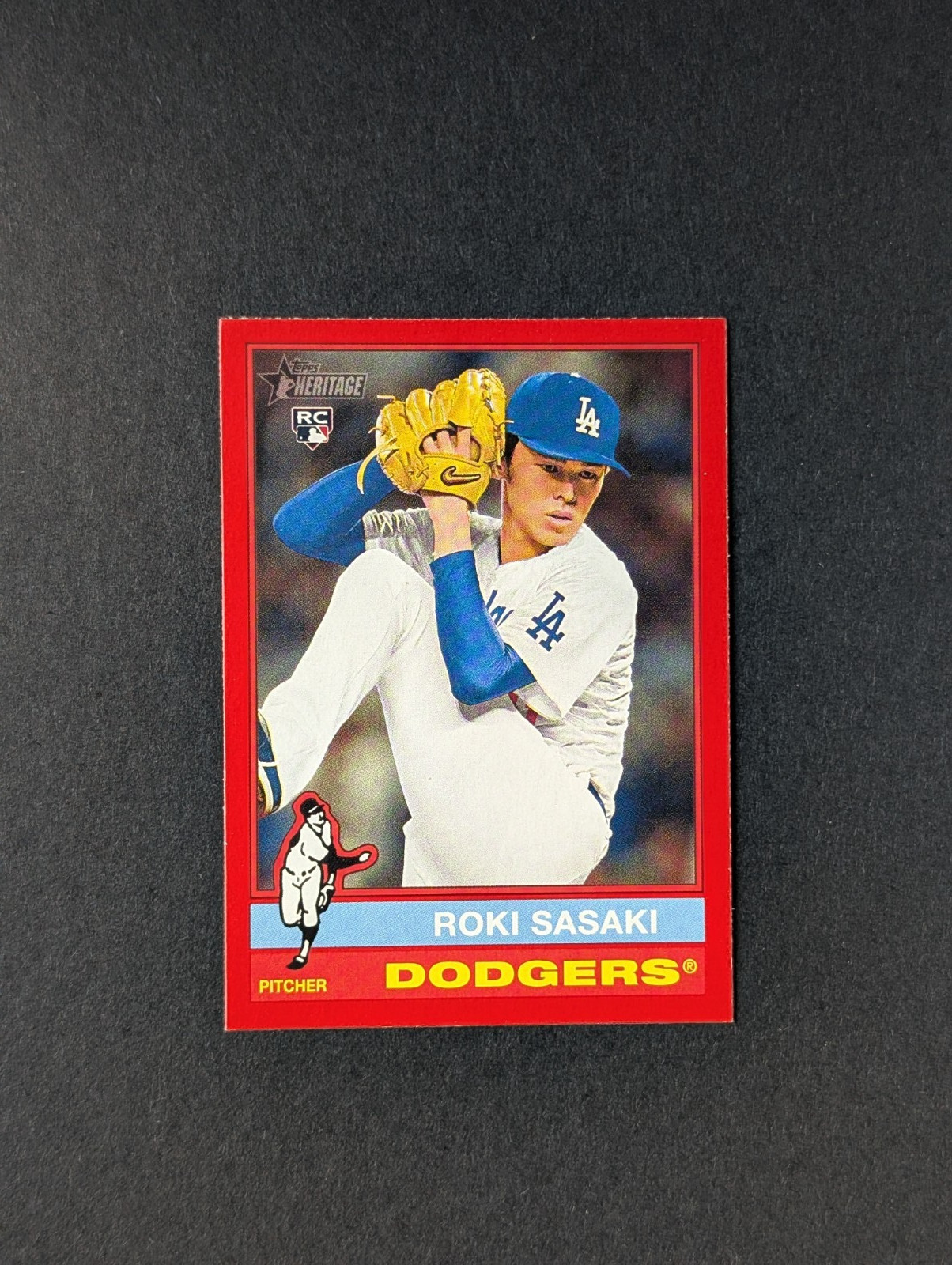 2025 Topps Heritage - #224 Roki Sasaki - Red Border (RC)