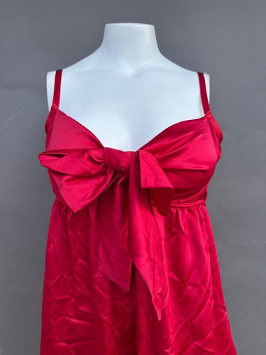 NEW Torrid Red Satin Underwire Babydoll Nightgown Sz 0 (L 12) Lingerie Curves - Picture 2 of 12