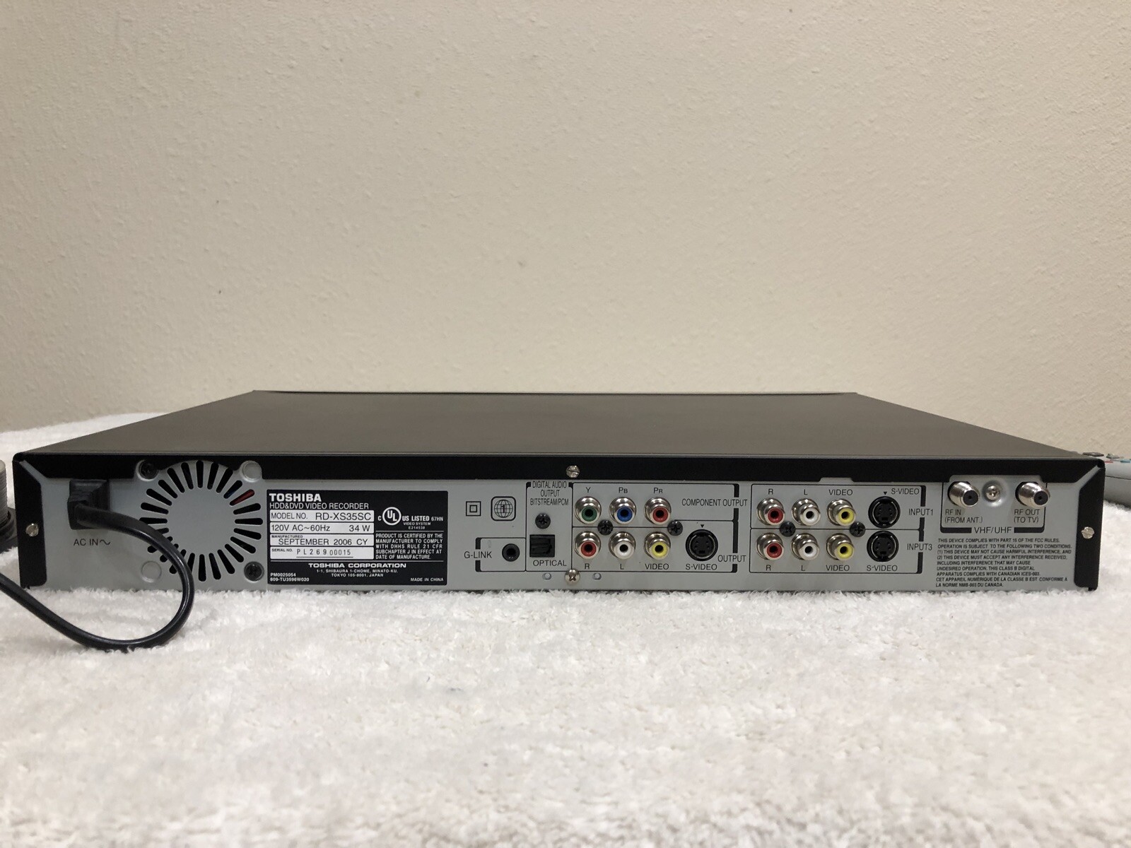 Toshiba HDD & DVD recorder RDXS35SU (W/ 20 NEW VERBATIM DVDRW) eBay