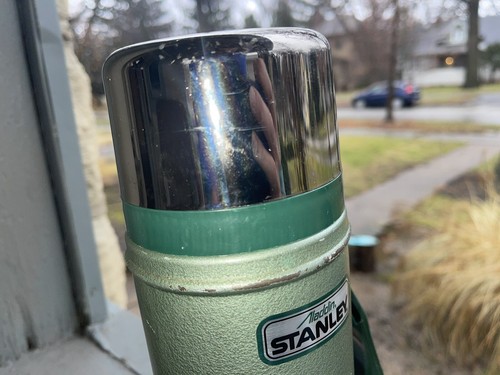 Vintage Aladdin Stanley Thermos Bottle 24oz Wide Mouth A-1350B Green - Picture 16 of 24
