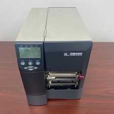 Zebra ZM400 Direct Thermal Label Barcode Printer ZM496-2501-4000D w/Peel Rewind