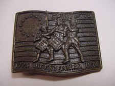 VTG BELT BUCKLE - SPIRIT OF 76 1776 BICENTENNIAL 1976