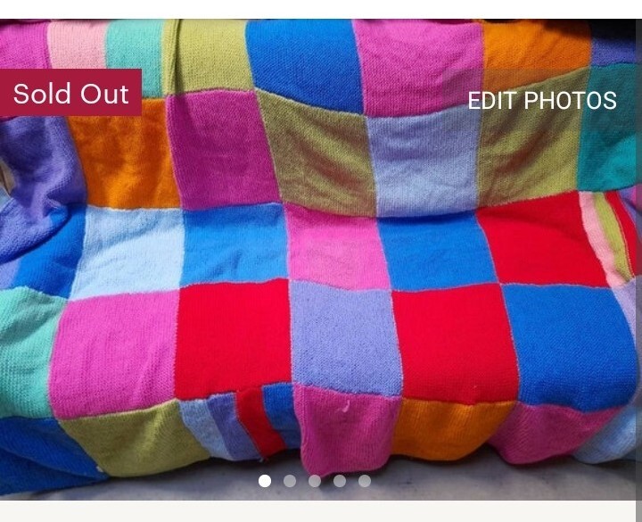 £10 PER KILO WHOLESALE BLANKETS HAND KNITTED CROCHET STYLE ETSY RESALE