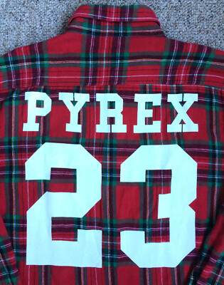 PYREX VISIONのラルフローレンとのコラボシャツ M　ネルシャツ Rugby Ralph Lauren Pyrex Virgil Abloh Flannel Button Shirt Rare