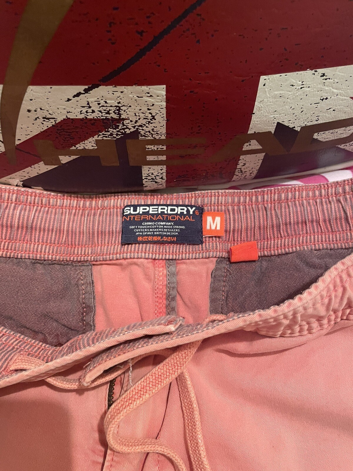 SUPERDRY Mens Shorts Medium W34 Peach/pink Cotton Great Condition eBay