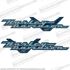 Fits Harley-Davidson Road King FLHR Metallic Silver - Blue Decals 1991 - 2001
