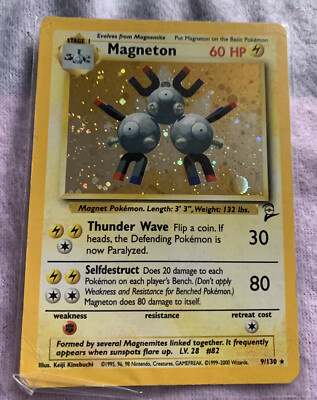 MAGNETON - 9/130 - Base Set 2 - Holo - Pokemon Card