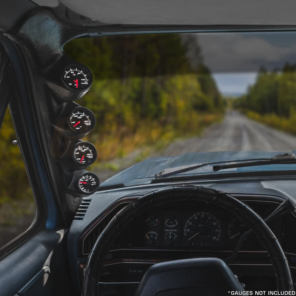 Pod medidor de pilar quádruplo preto para 1987-1991 Ford F-Series - Imagem 2 de 3