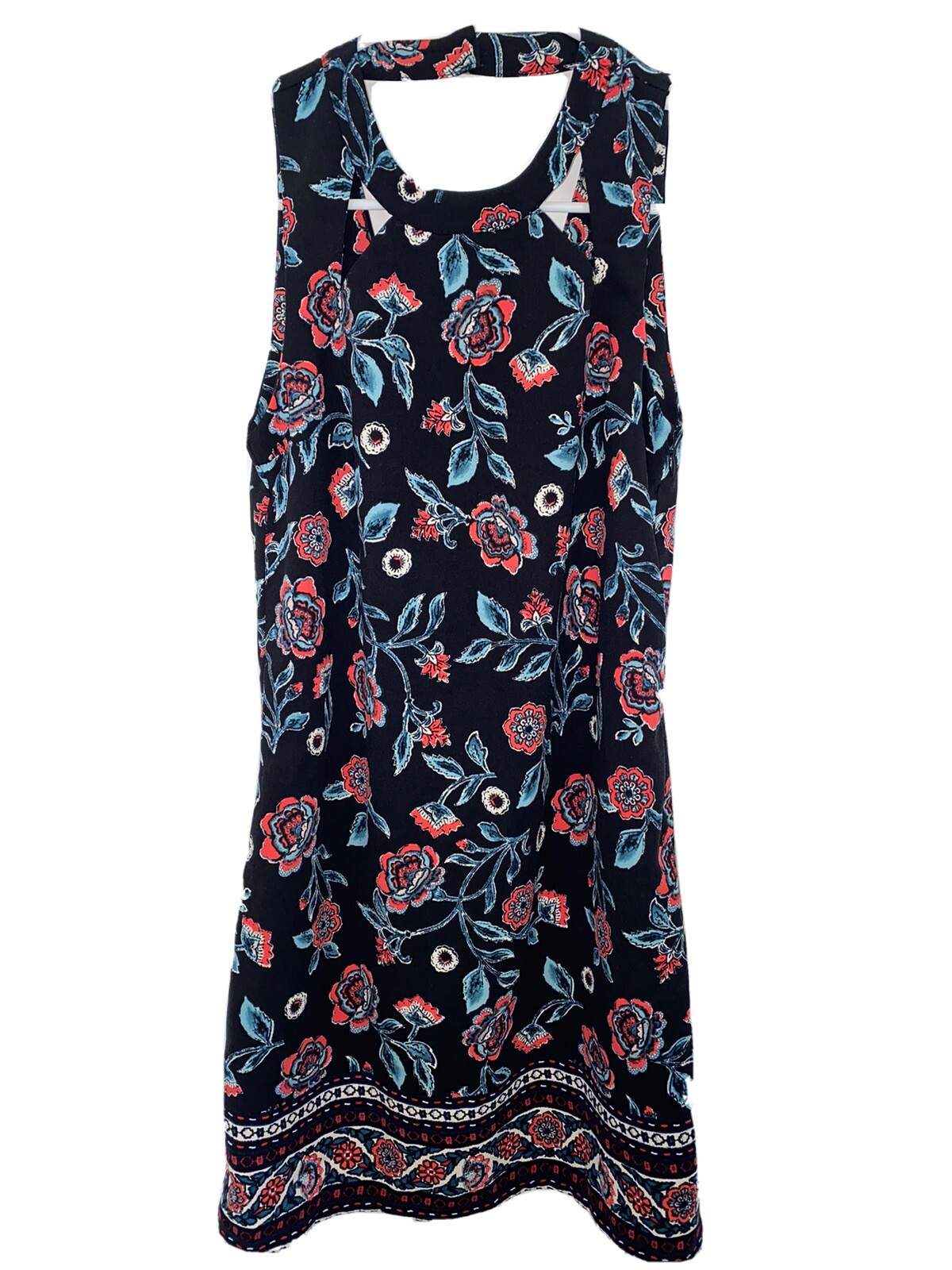 hollister floral cut out open back dress xs